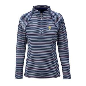 Peter Millar Blue and White Striped Long Sleeve Tee